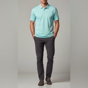 Peter Millar Light Blue Polo Shirt